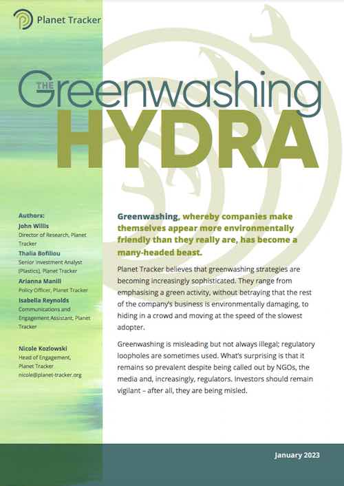 The Greenwashing Hydra - Planet Tracker